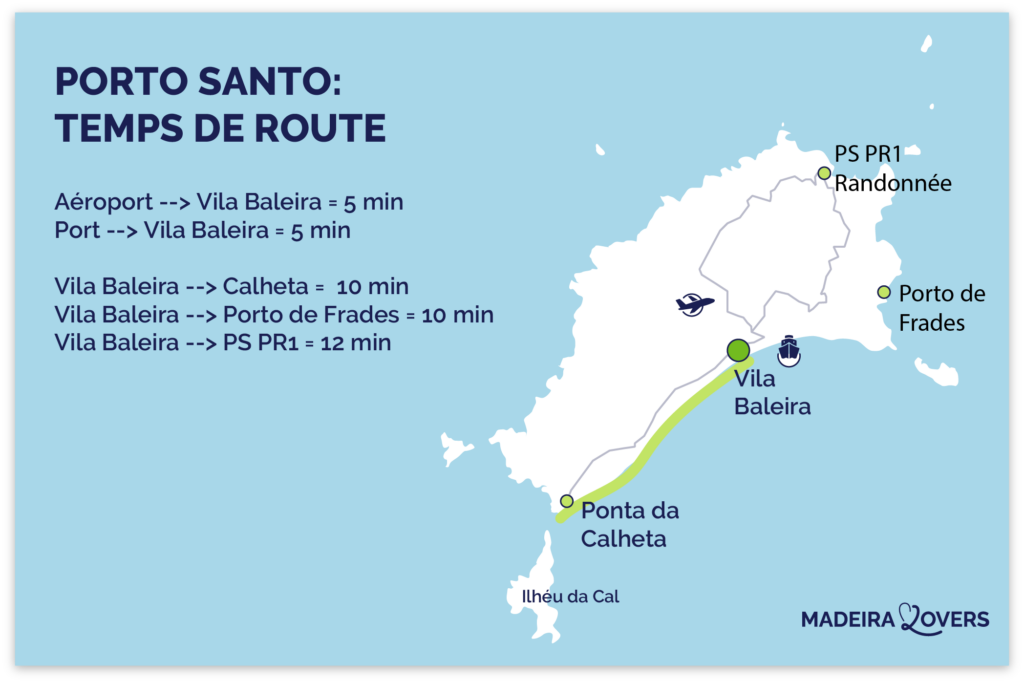 Temps de route Porto Santo