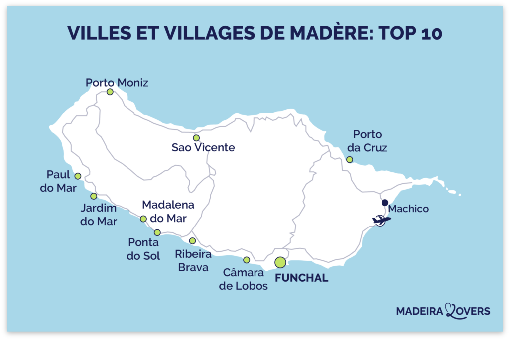 carte meilleures villes madere village