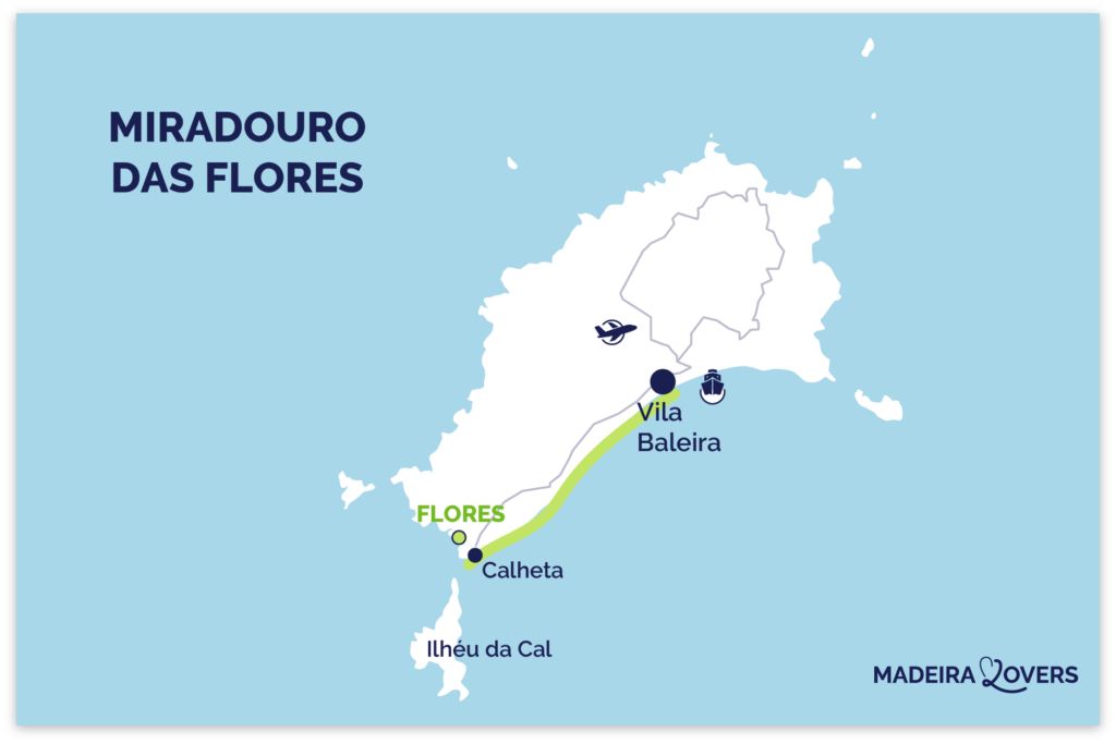 Miradouro das Flores kaart