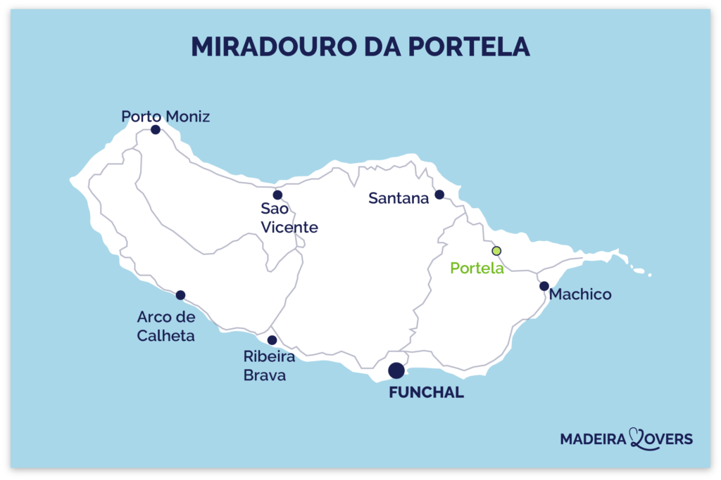 kaart miradouro da Portela Madeira