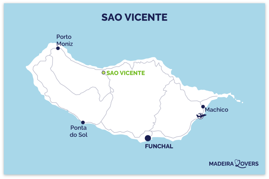Mapa de São Vicente Madeira