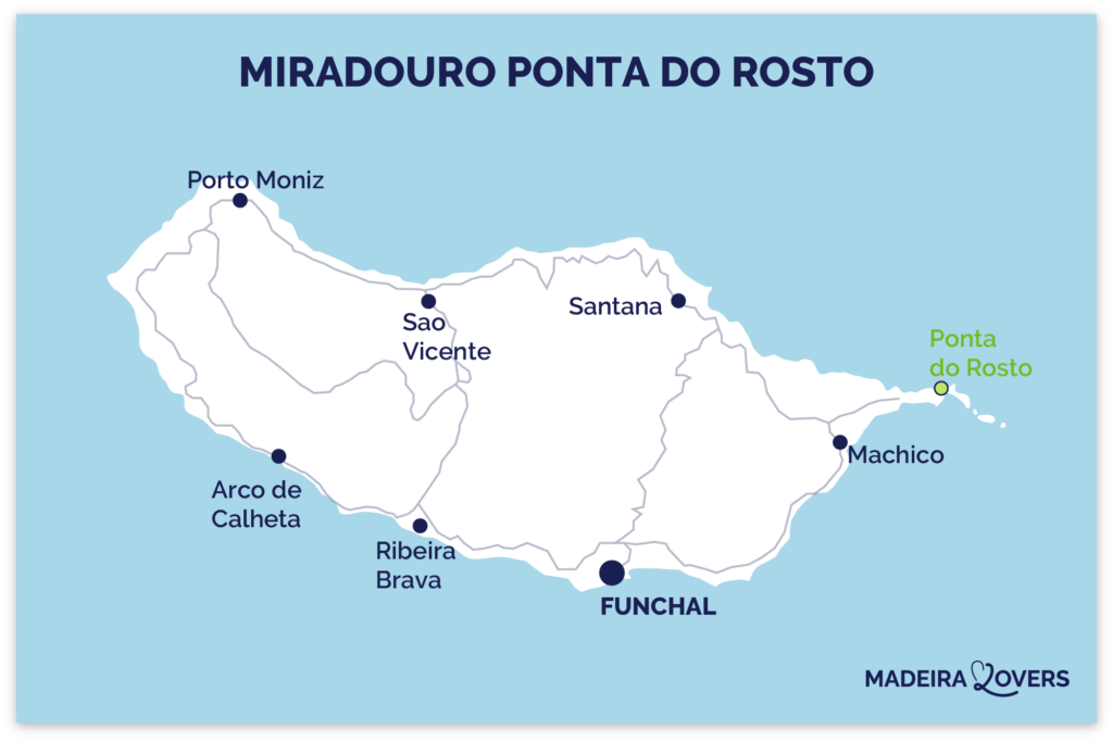 mapa miradouro Ponta do Rosto Madeira