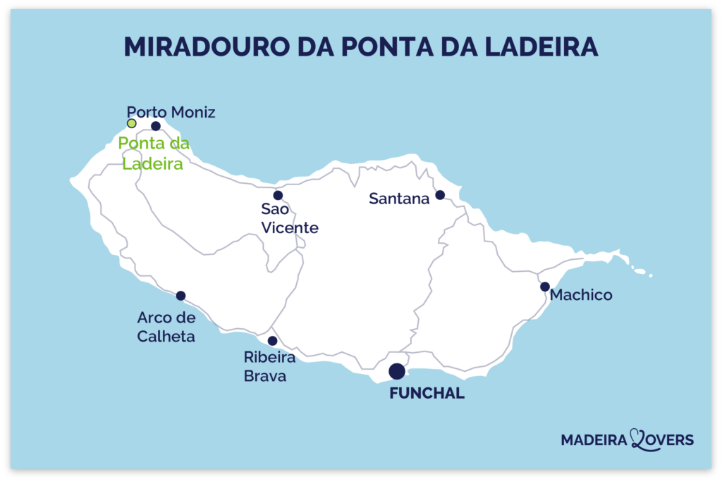 Kort Miradouro da Ponta da Ladeira Madeira