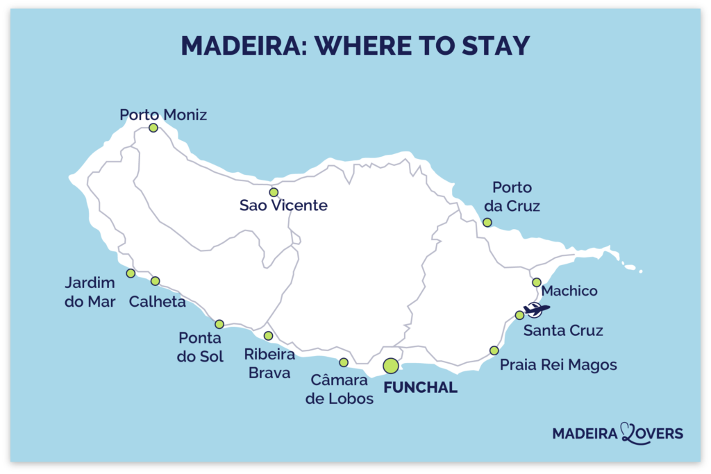 map where to stay madera