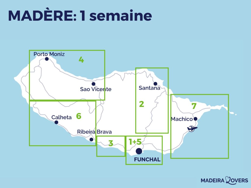 Carte itineraire madere 1 semaine