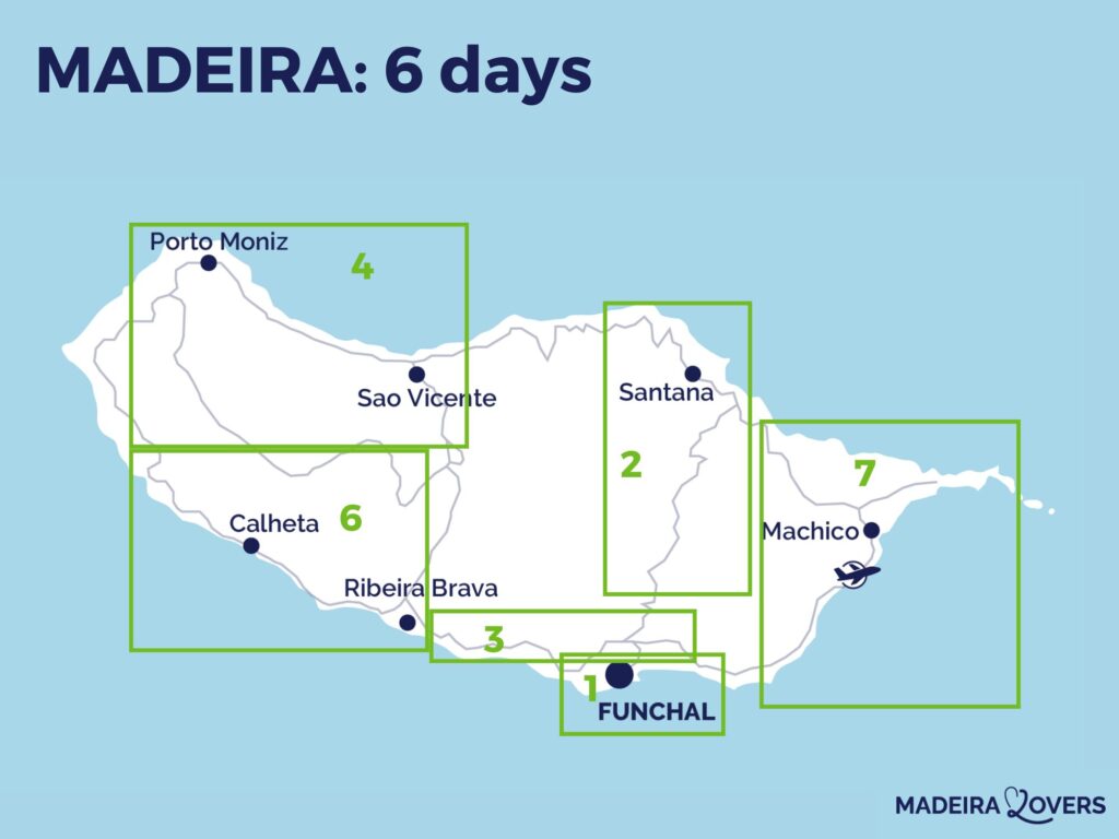 Madeira 5-day itinerary map